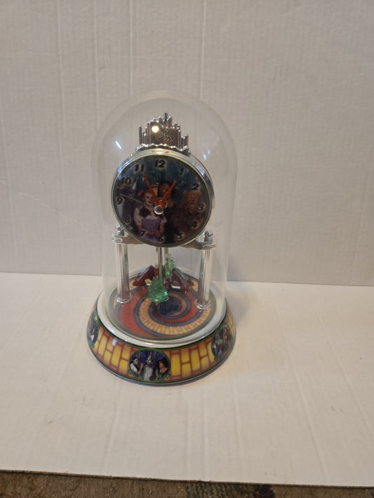 Wizard Of Oz Anniversary Clock With Dome-PARTIALLY WORKS PLEASE READ DESCRIPTION