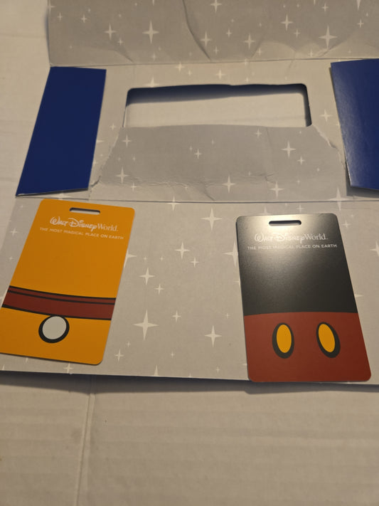 Walt Disney World Luggage Tags Set Of 4 Daisy, Pluto, Mickey & Donald Brand New