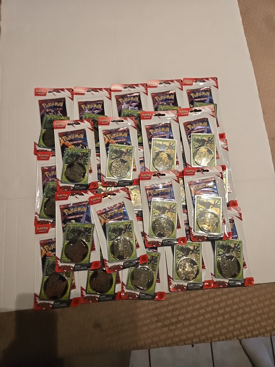 Pokemon Destined Rivals Factory Sealed Checklane Blister Zarud Promo  Lot Of 23