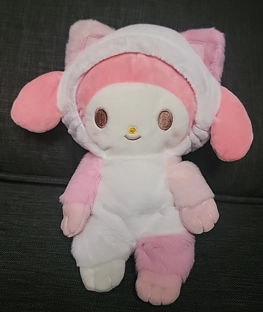 Cute My Melody Plush Pink Cat Costume  Plush