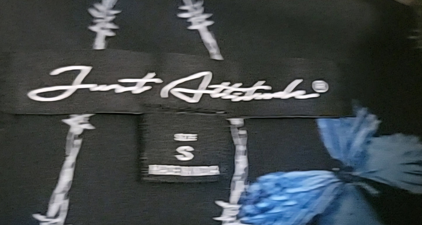 Just Attitude Neon Butterfly Barbed Wire Shirt Mens Size Small