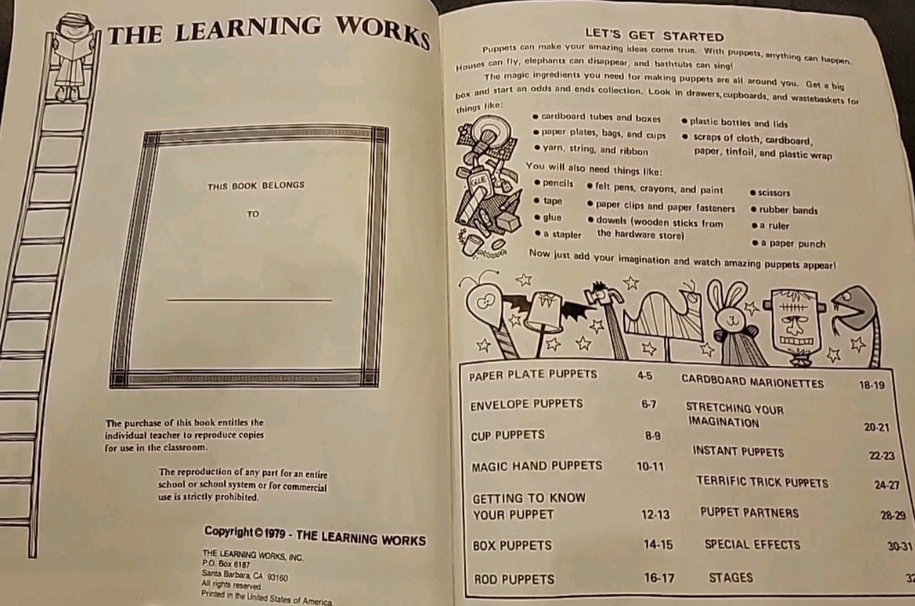 Make Amazing Puppets By Nancy Renfro & Beverly Armstrong Vintage Book