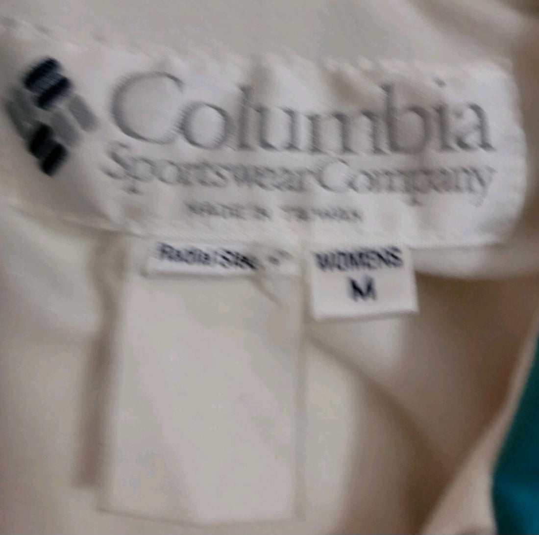 Vintage 90s Neon Columbia Jacket Radial Sleeve Women's Size Medium