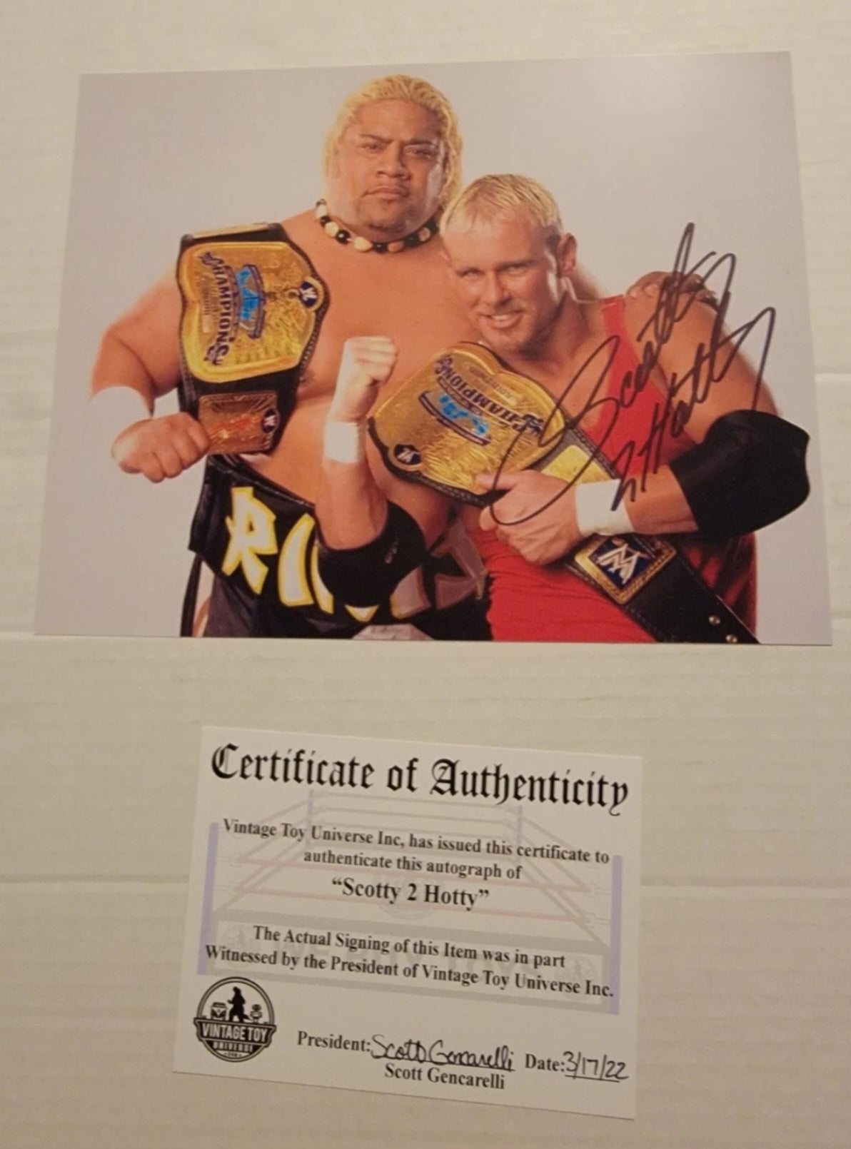 Scotty 2 Hotty And Rikishi Autographed Scotty Photo with COA