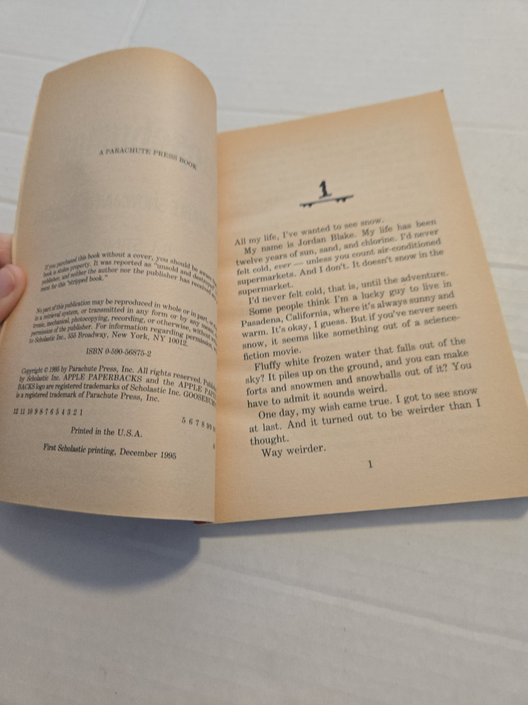 Goosebumps #38 The Abominable Snowman of Pasadena 1995 Paperback Book