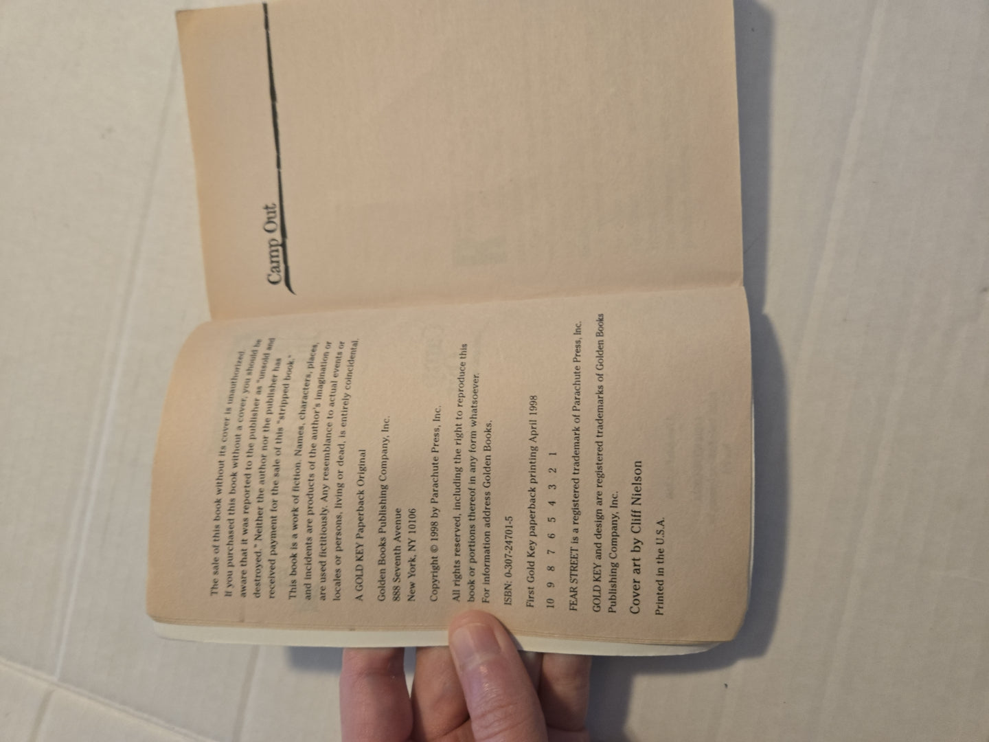 Fear Street #2 Camp Out 1998 Paperback Book