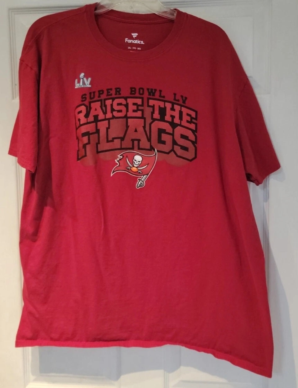 Tampa Bay Buccaneers NFL SB LV Champions Raise The Flags Shirt Mens Size 2XL