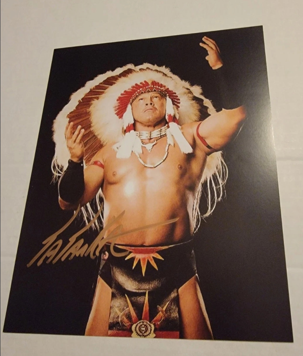 Tatanka Headdress Autographed Photo With COA