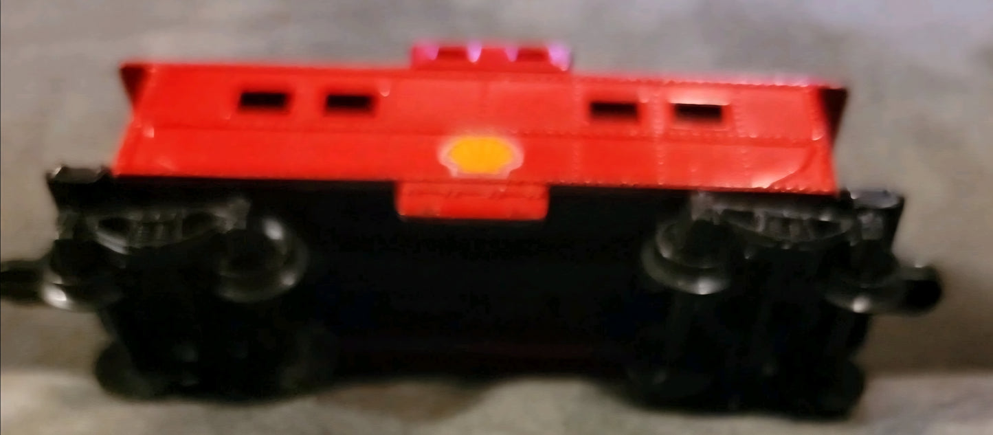 Shell Oil Promo Fletcher Barnhart & White  Diecast Train Red Caboose