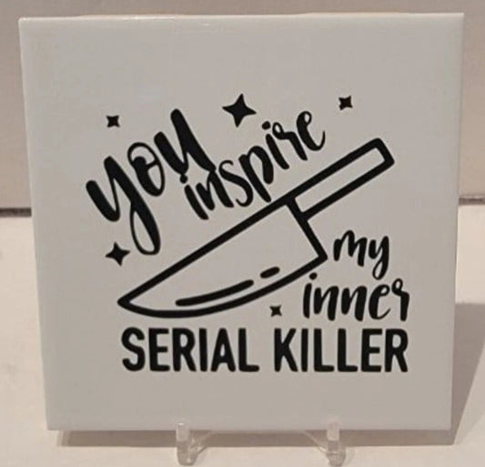 You Inspire Ceramic Tile Coaster