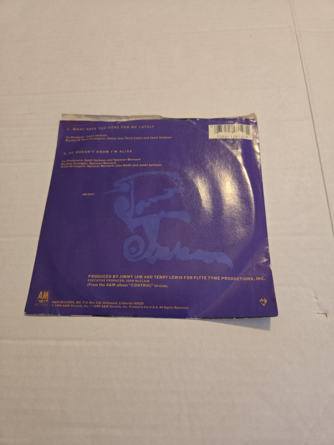 Janet Jackson What Have You Done For Me Lately 45 RPM Vinyl Record