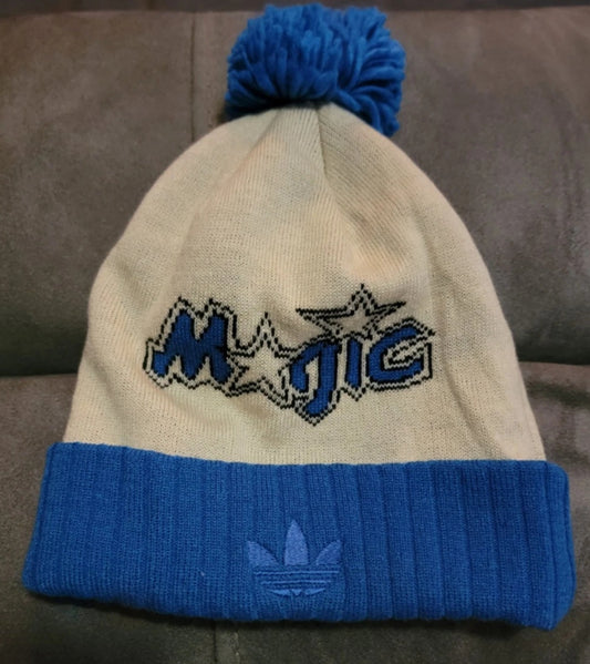 Orlando Magic Adidas Winter Snow Hat Beanie With Pom Old School Logo