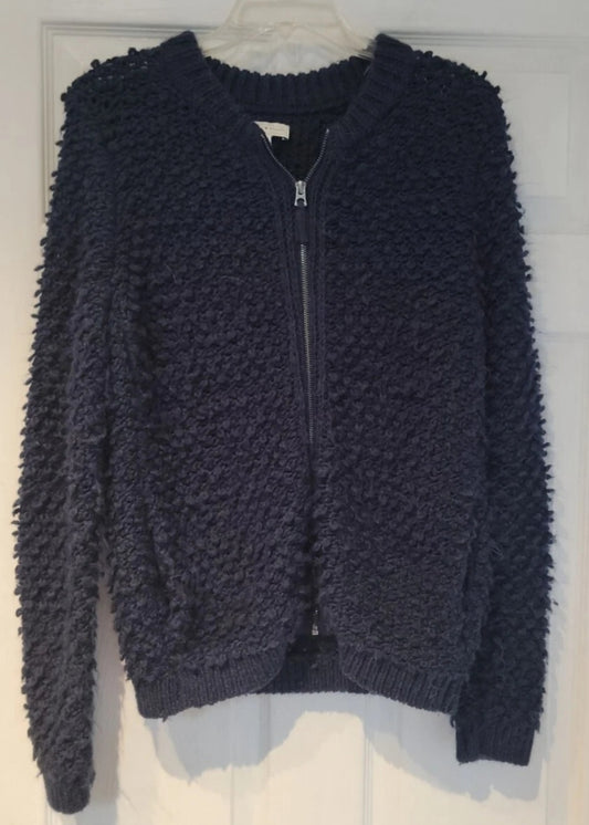 Lucky Brand Cardigan Chunky Knit Soft Full Zip Up Boho Women's Size Medium