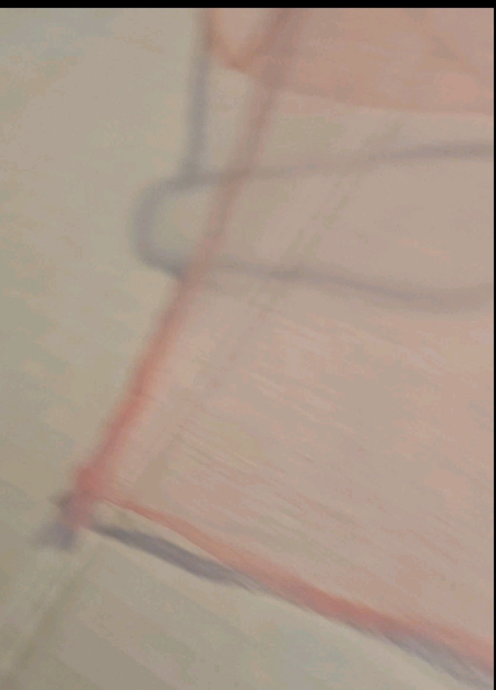 Vintage Ladies Sheer Scarf Pale Pink  25.5x26