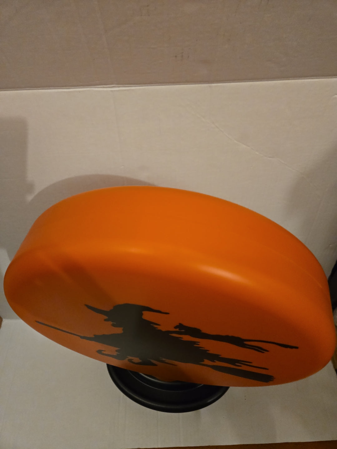 Halloween Blow Mold Flying Witch With Cat 19” Missing Light Kit