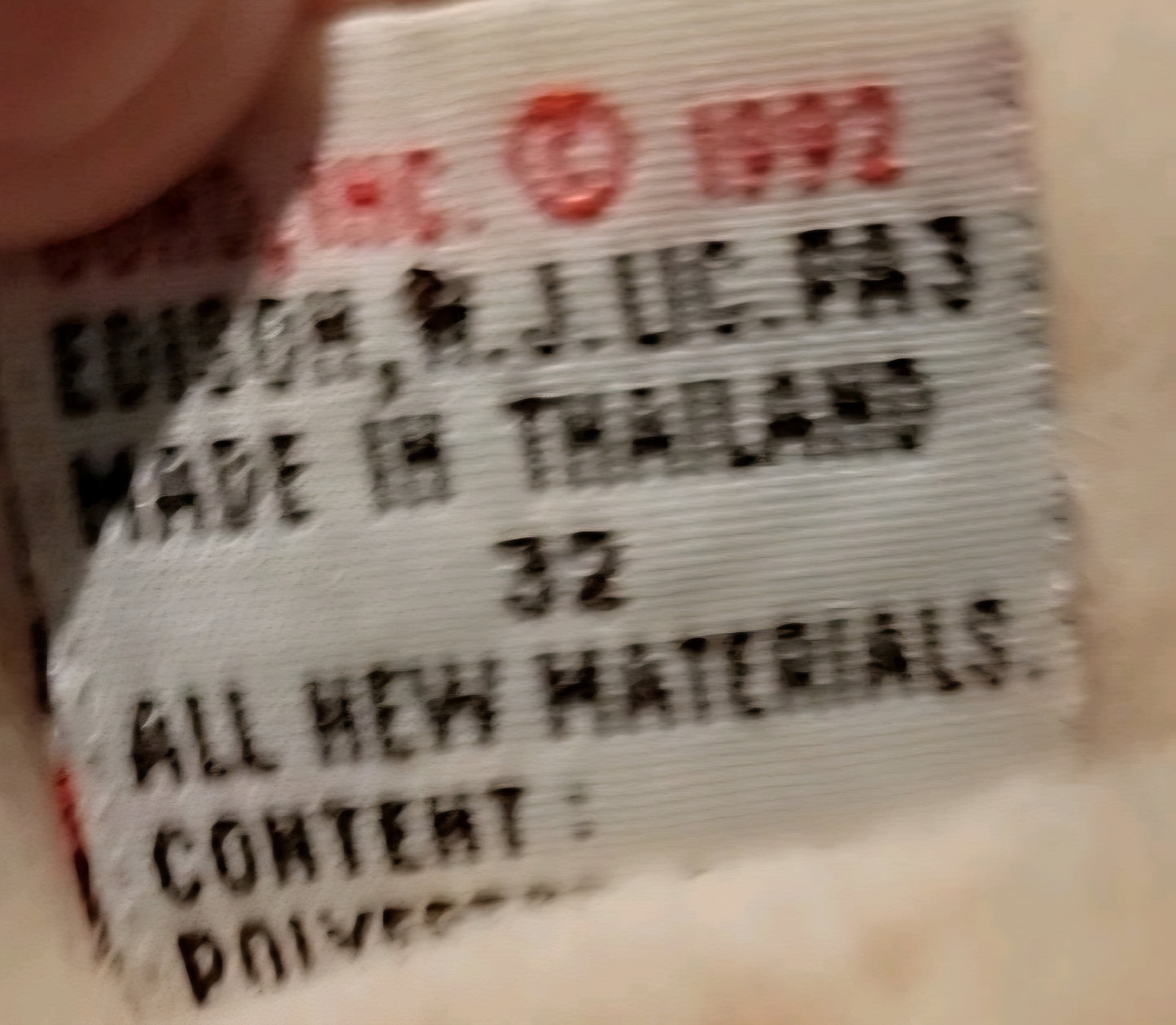 Vintage Victoria's Secret Gund Plush Teddy Bear Pink Floral Bow 1992