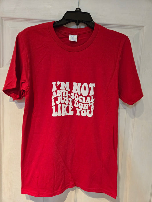 Anti-Social T-Shirt Men's Size Small