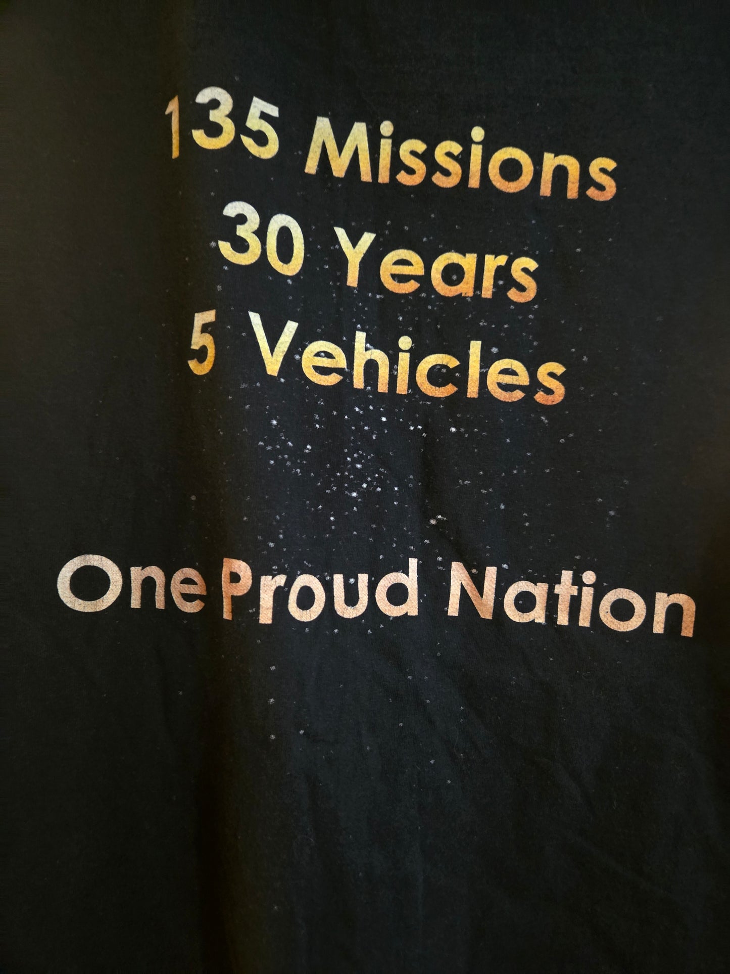 NASA Space Shuttle Program 1981-2011 T-Shirt Mens Size XL