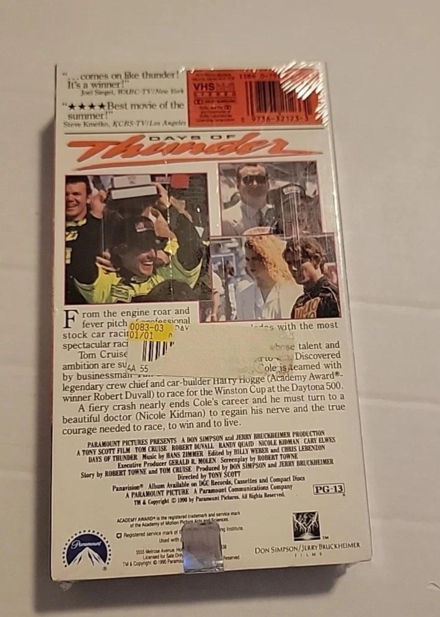 Days Of Thunder Sealed VHS Tape