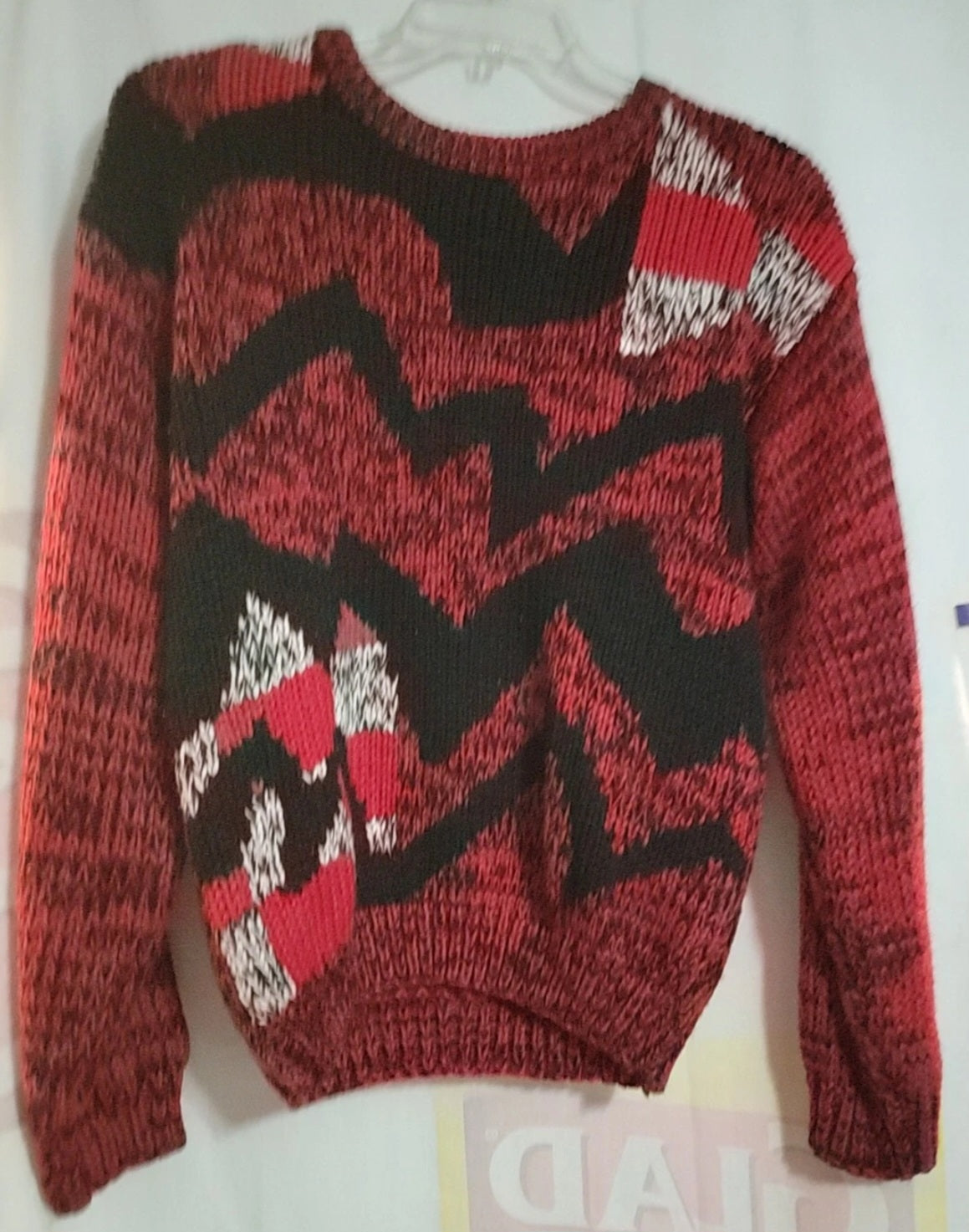 Vintage Le Tigre Made In USA Geometric Sweater Men’s Size Small