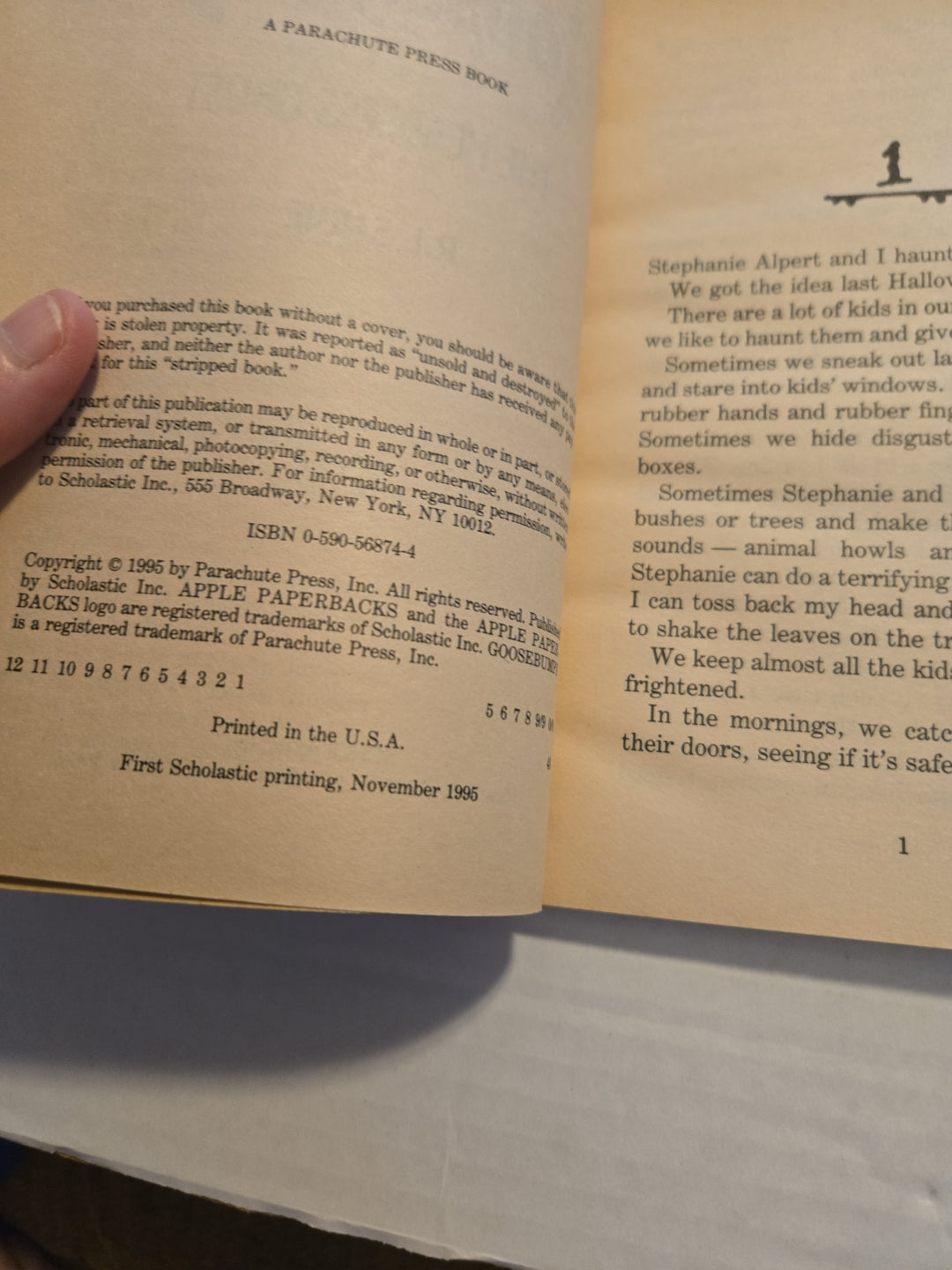 Goosebumps #37 The Headless Ghost Paperback Book 1995 Damaged Cover