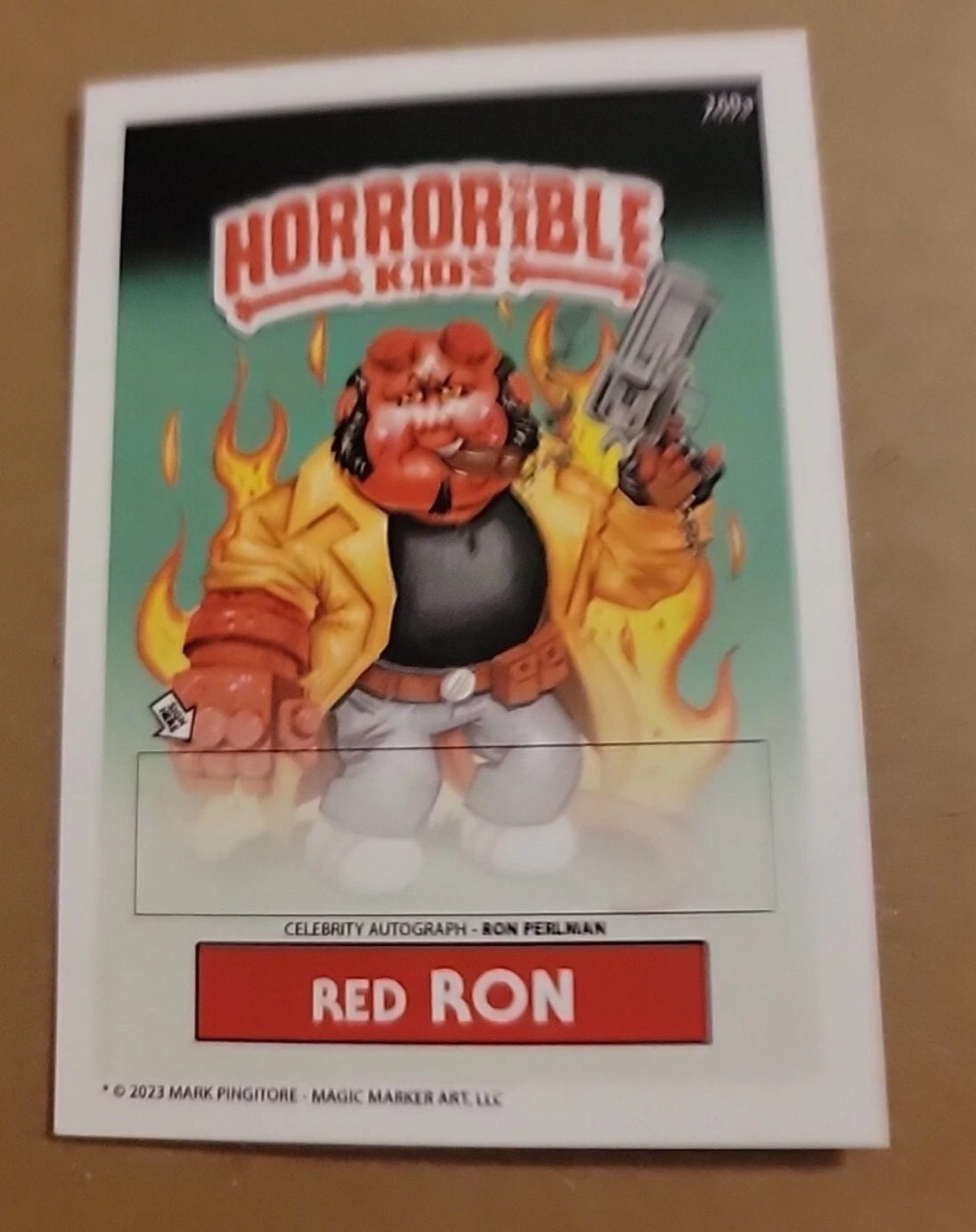Horrorible Kids Red Ron 2023 Spookala Tampa Mark Pingitore Card Hellboy