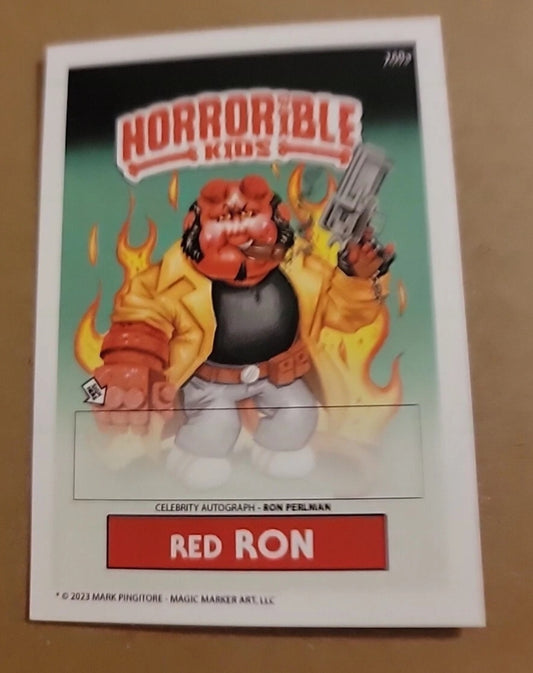 Horrorible Kids Red Ron 2023 Spookala Tampa Mark Pingitore Card Hellboy