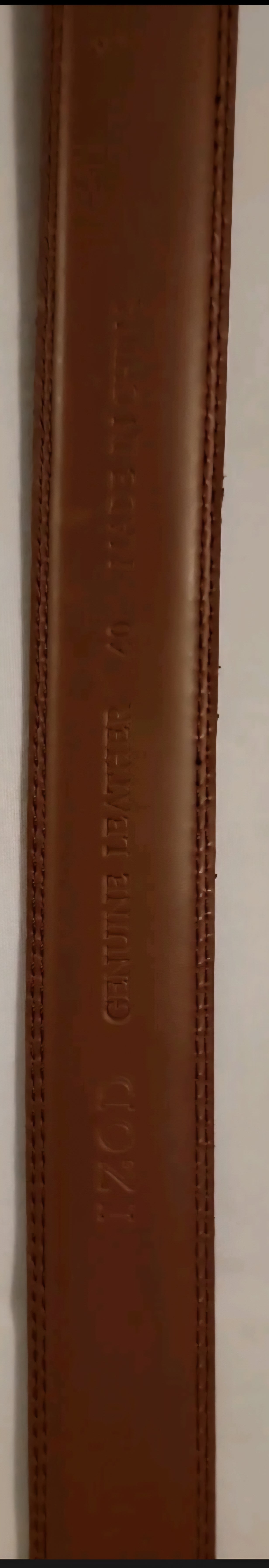 Izod Men's Genuine Leather Belt Size 40 Brown