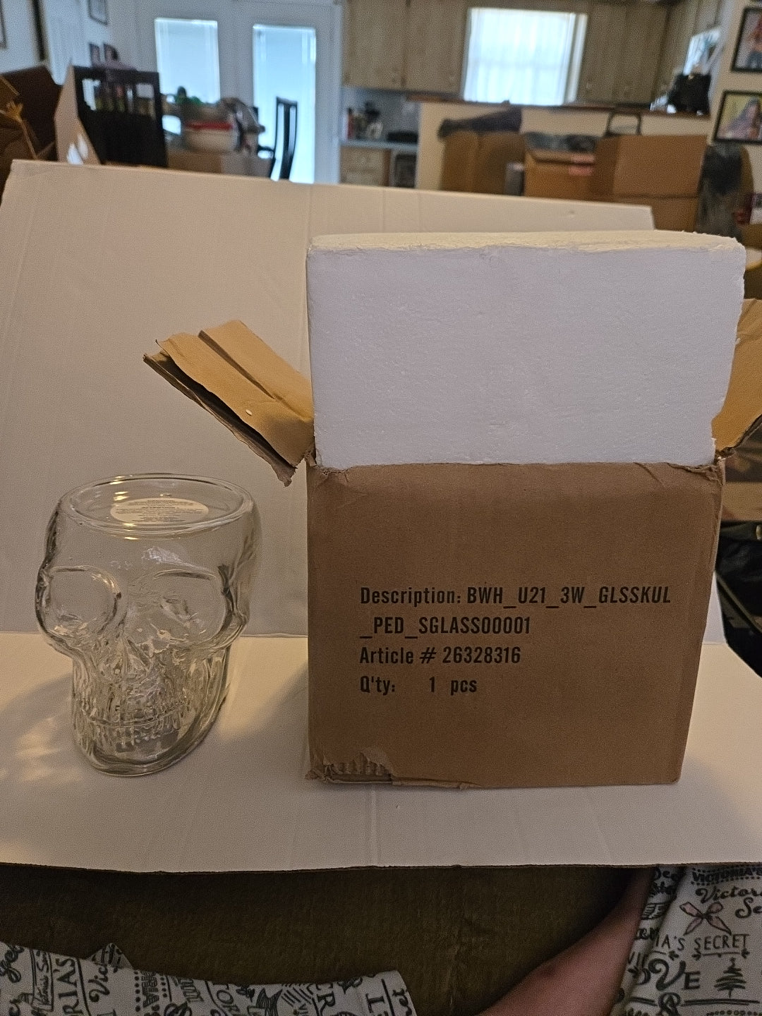 Bath & Body Works Halloween Crystal Skull Light Up 3 Wick Candle Holder