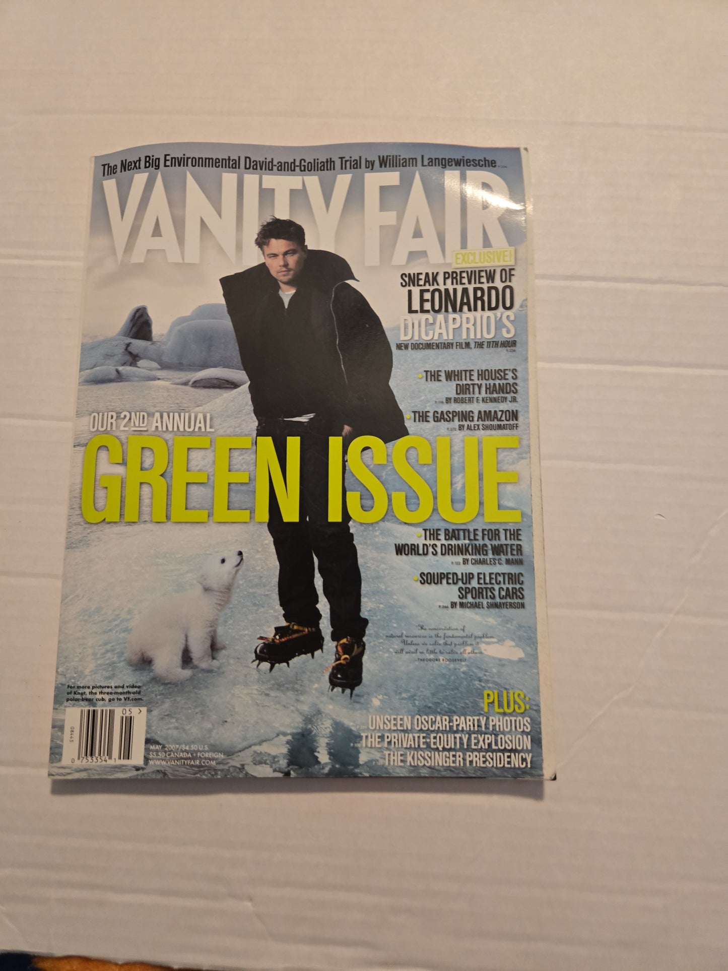 Vintage 2007 Vanity Fair 2nd Annual Green Issue Leonardo DiCaprio Magazine
