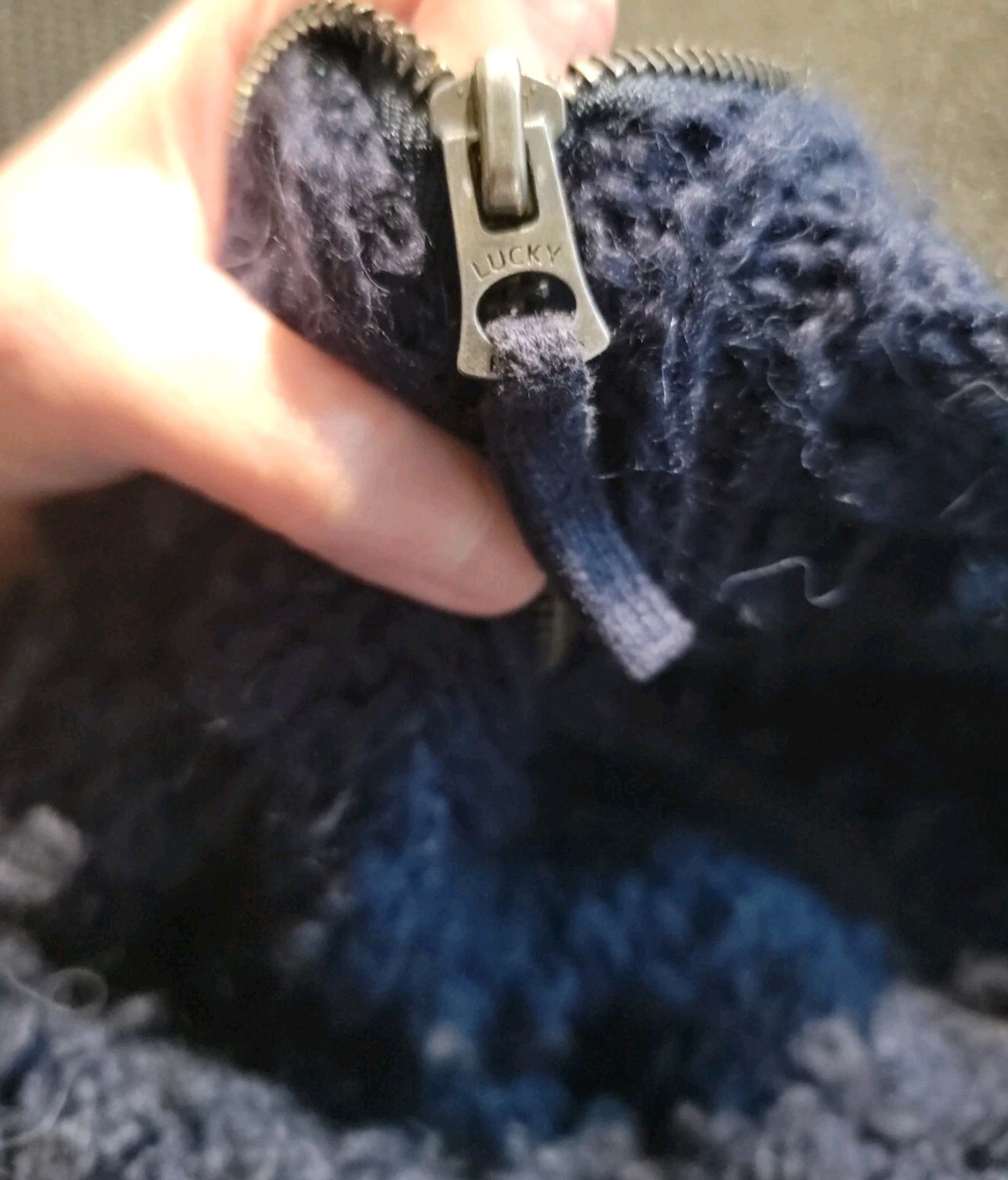 Lucky Brand Cardigan Chunky Knit Soft Full Zip Up Boho Women's Size Medium