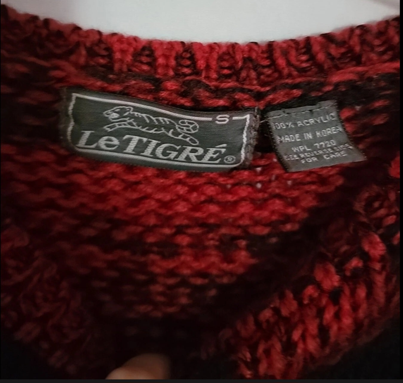 Vintage Le Tigre Made In USA Geometric Sweater Men’s Size Small