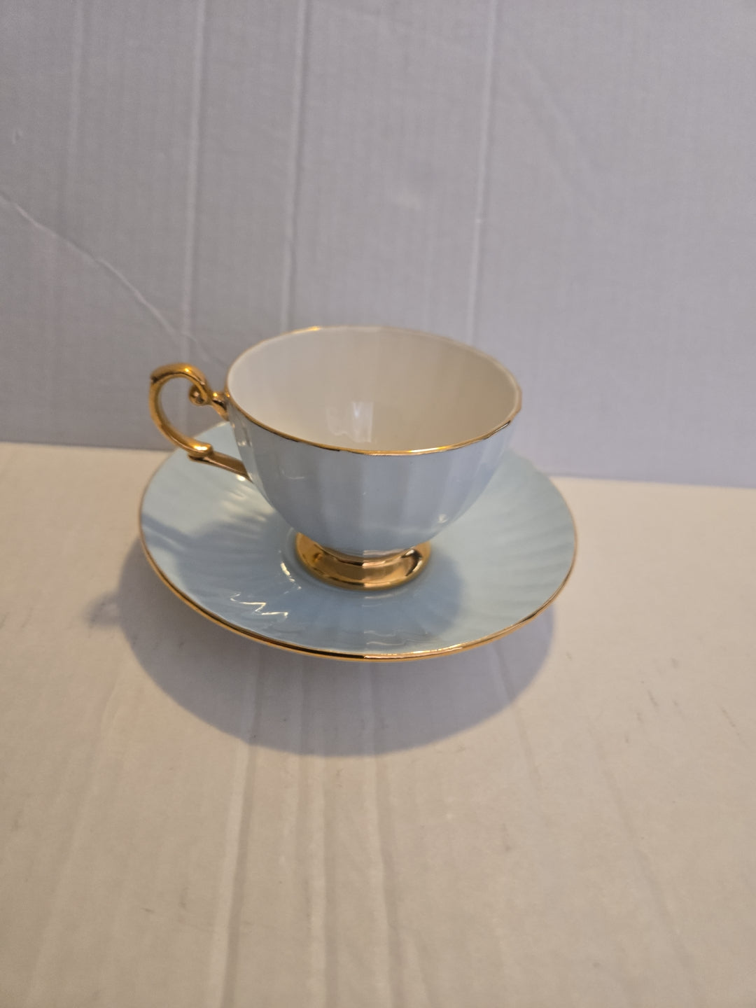 Trentham Staffordshire Fine Bone China Floral Tea Cup & Saucer