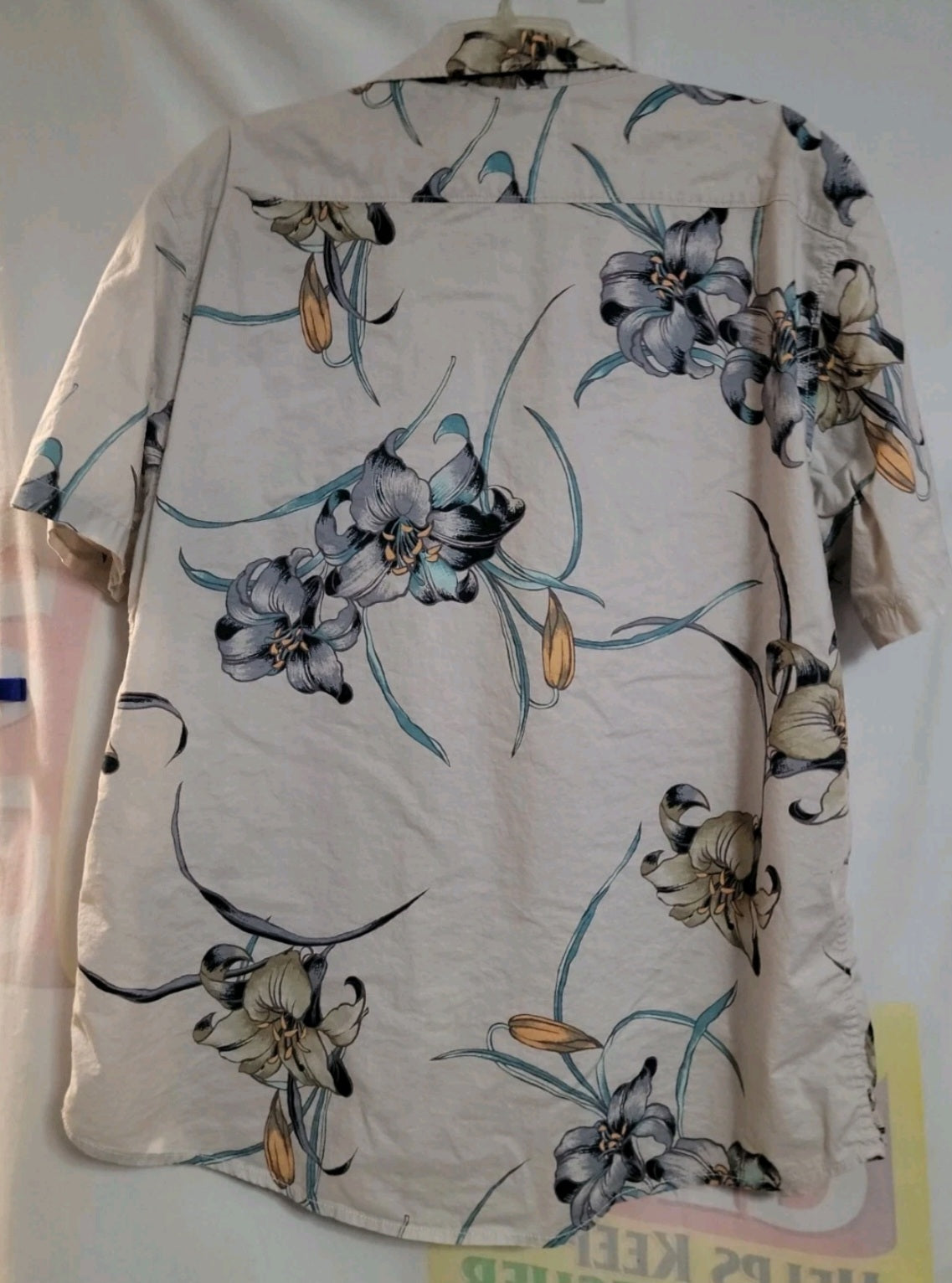 Billabong Floral Core Fit Stretch Short Sleeve Button Up Shirt Mens Size XXL