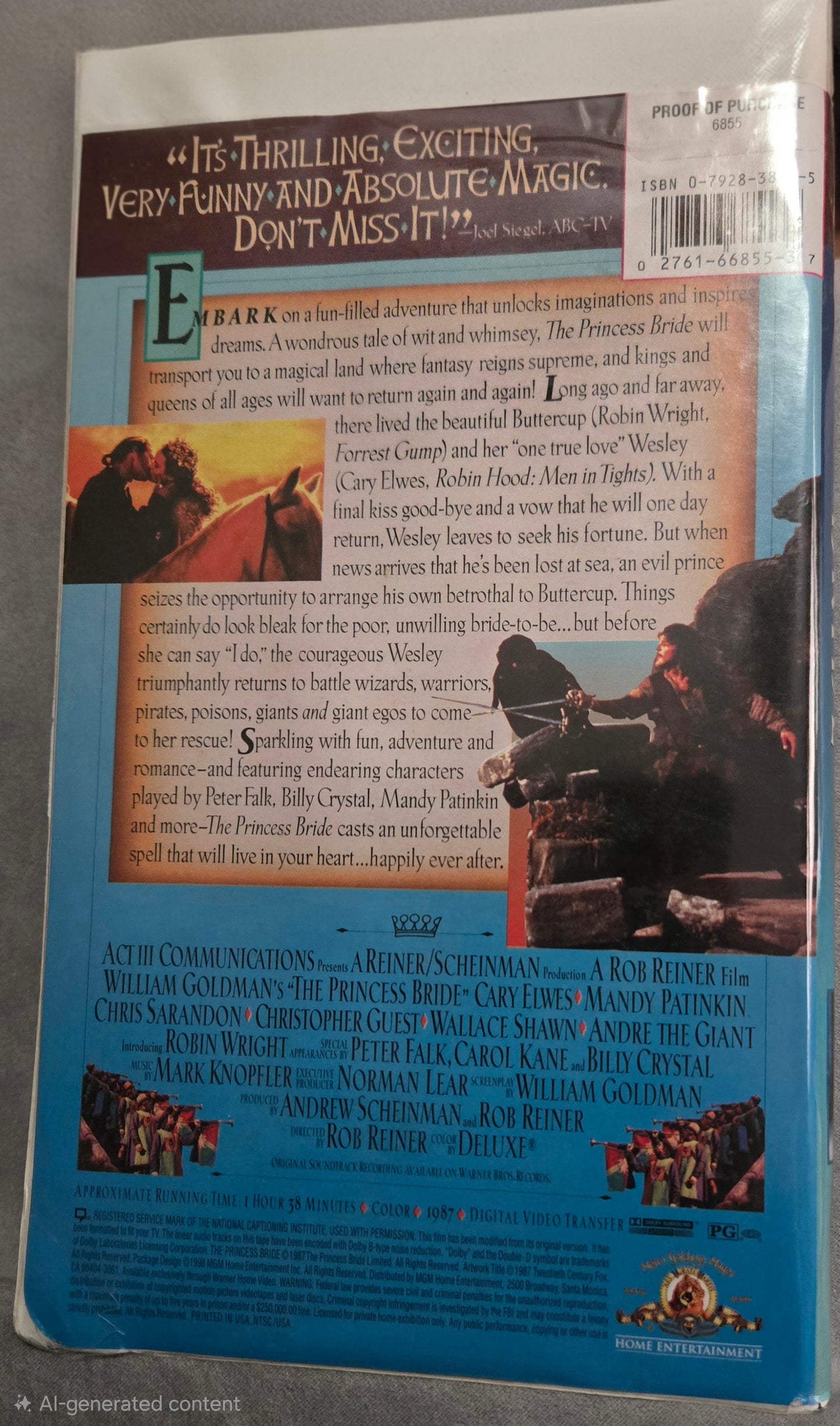 The Princess Bride VHS Tape