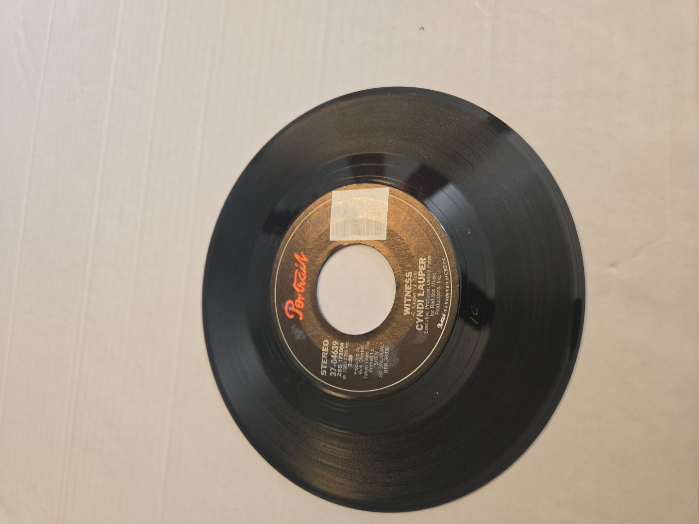 Cyndi Lauper All Through The Night 45 RPM Vinyl Record