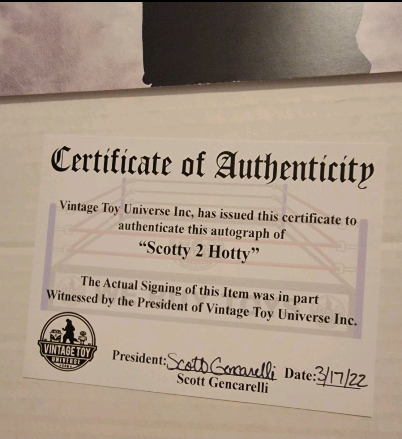 Scotty 2 Hotty Worm Autographed Photo with COA