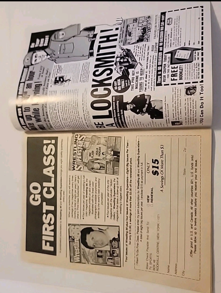 1987 The Wrestler Magazine Tragedy Strikes Wrestling WWF/WWE