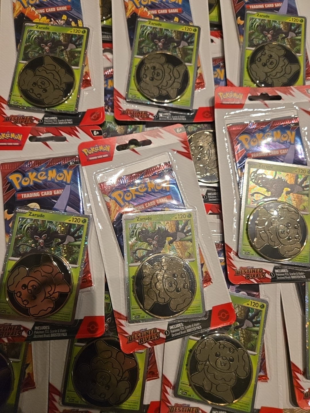 Pokemon Destined Rivals Factory Sealed Checklane Blister Zarud Promo  Lot Of 23