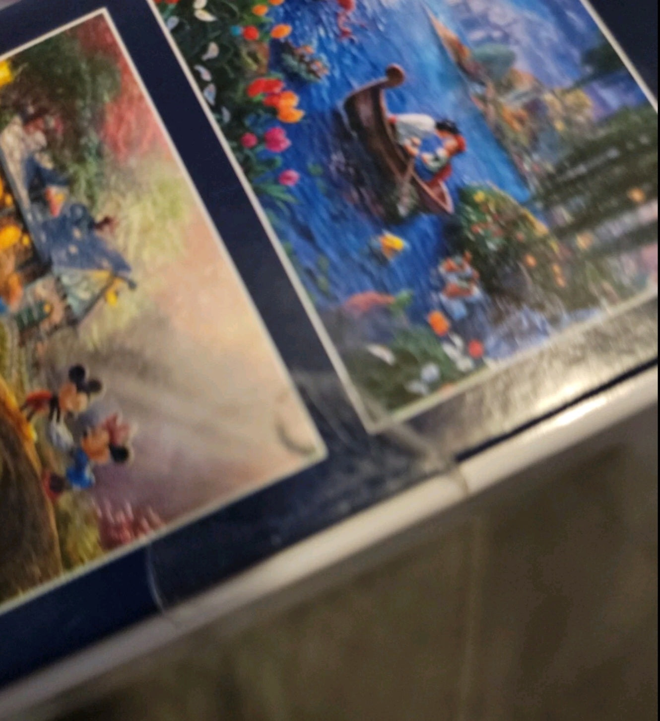 Ceaco 3-in-1 Thomas Kinkade Disney Jigsaw Puzzles Ariel, Minnie, and Tiana