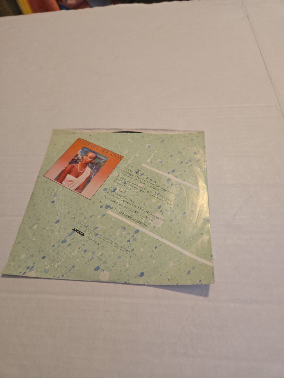 Whitney Houston How Will I Know 45 RPM Vinyl Record