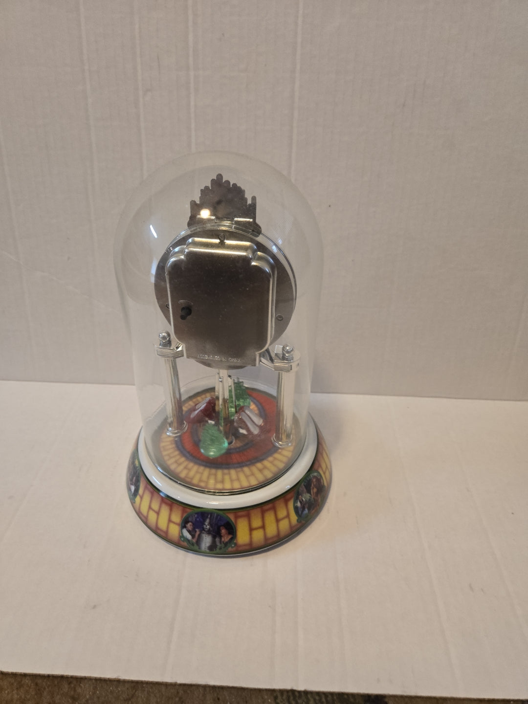 Wizard Of Oz Anniversary Clock With Dome-PARTIALLY WORKS PLEASE READ DESCRIPTION