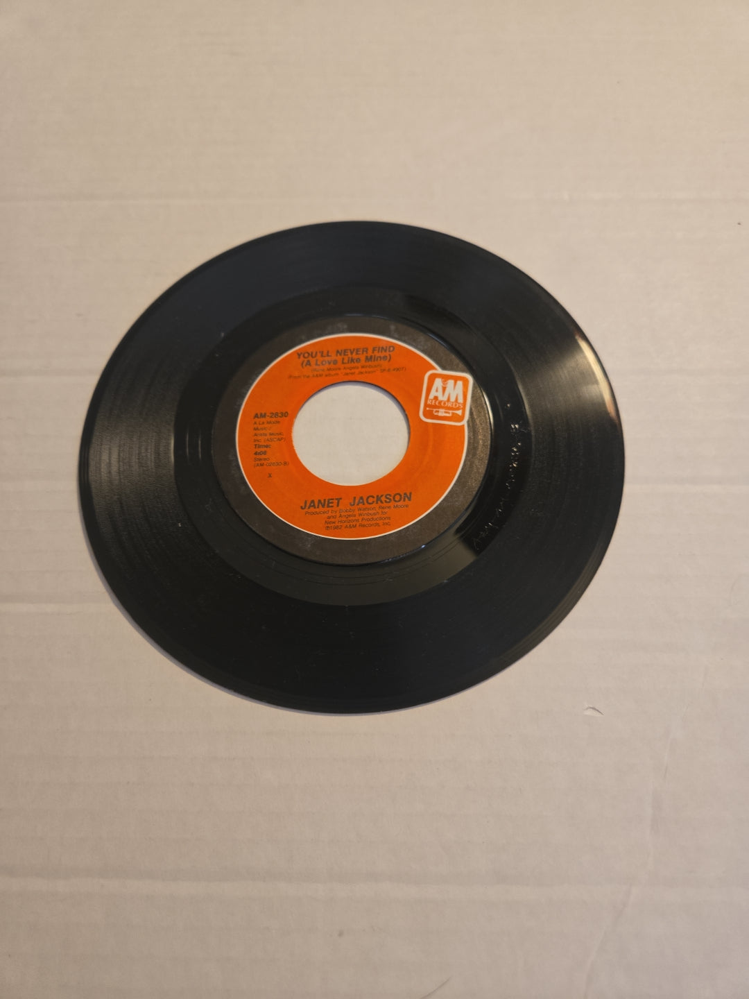 Janet Jackson Nasty 45 RPM Vinyl Record