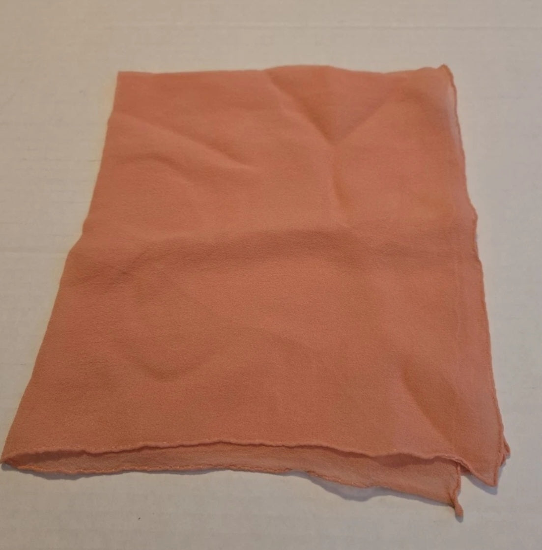 Vintage Ladies Handkerchief Dusty Rose Pink 15x16