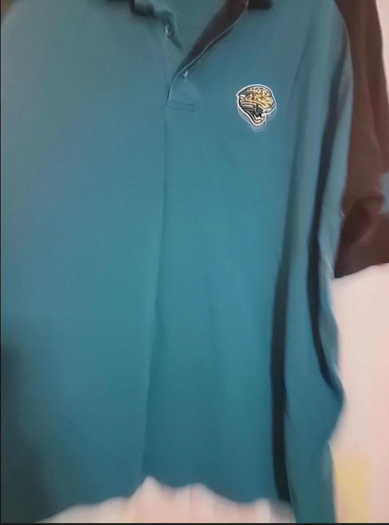 Jacksonville Jaguars Vintage Logo Teal Golf Polo Shirt Men's Size XL Embroidered