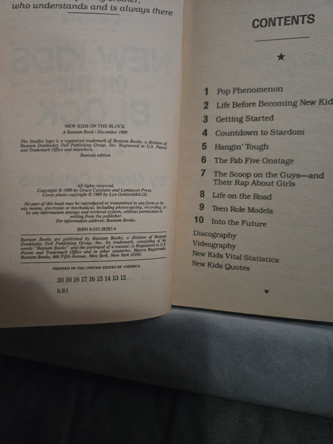 New Kids on the Block NKOTB Paperback Book Vintage 1989