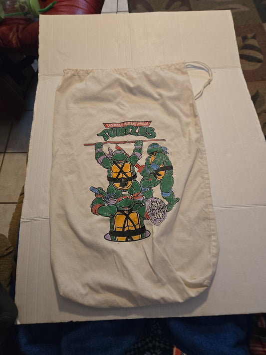 Vintage Teenage Mutant Ninja Turtles Laundry/Utility Drawstring Bag