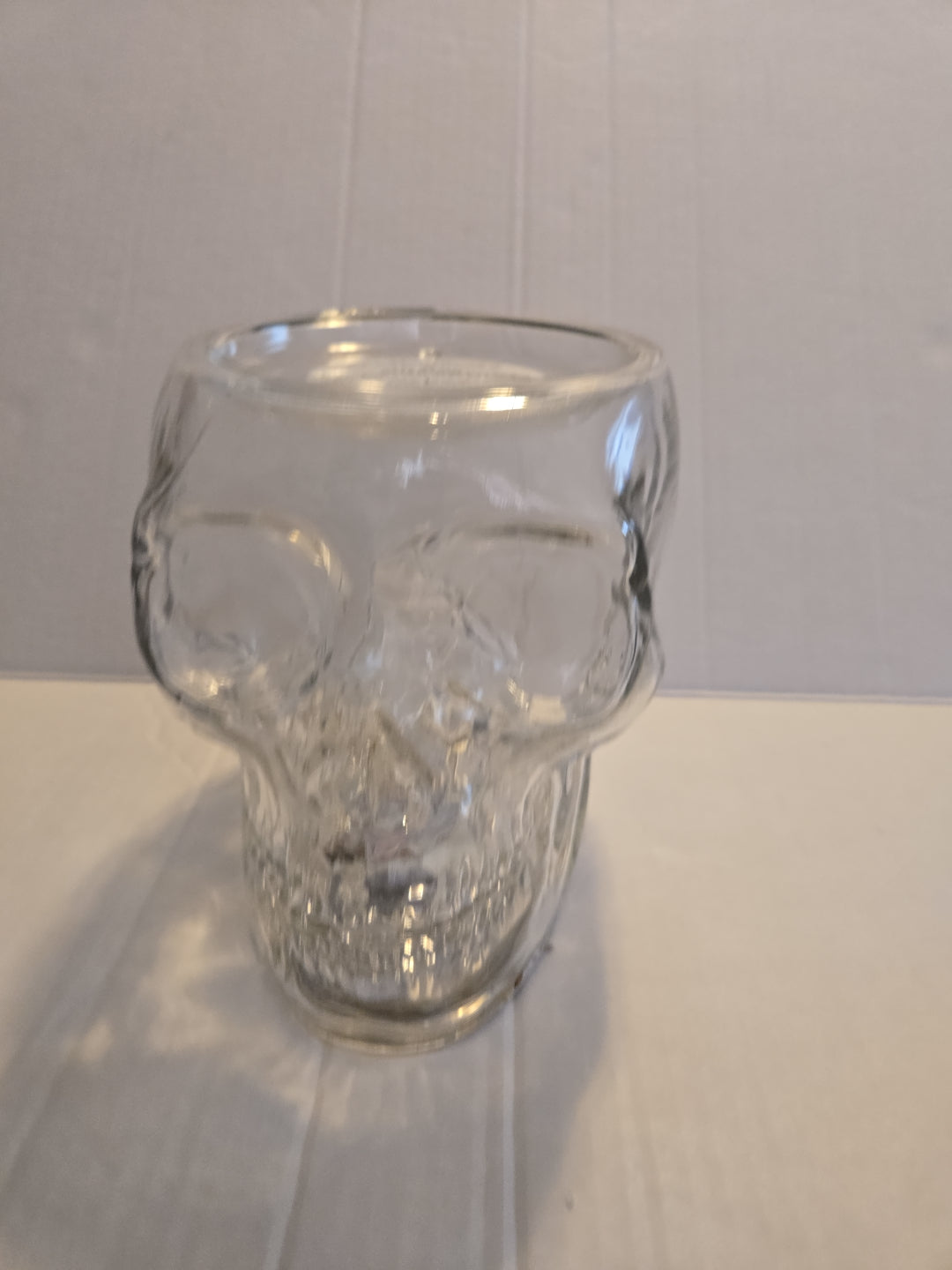 Bath & Body Works Halloween Crystal Skull Light Up 3 Wick Candle Holder