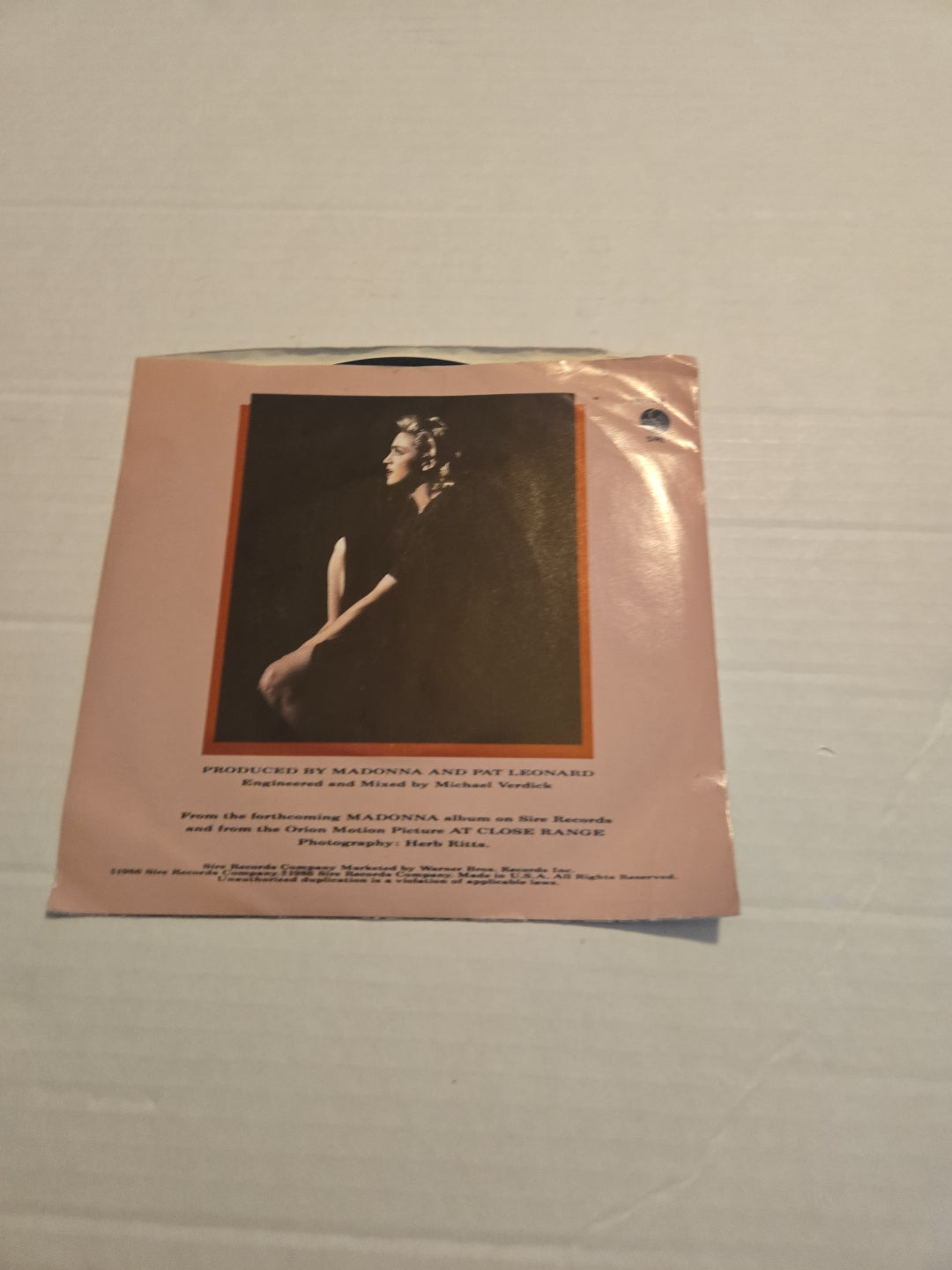 Madonna Live To Tell 45 RPM Vinyl