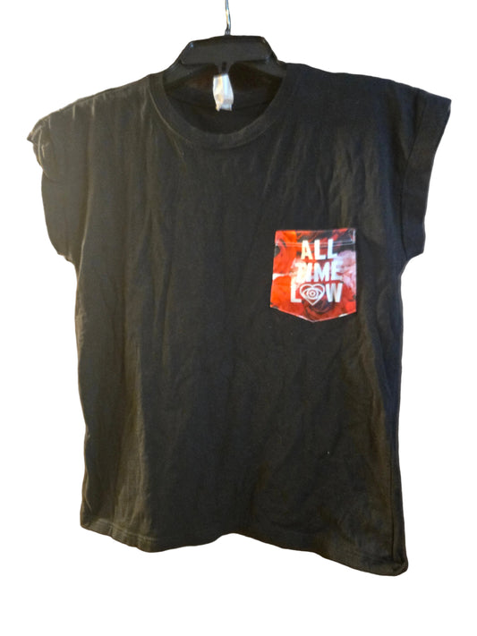 All Time Low Floral Pocket T Shirt Women's Size Small